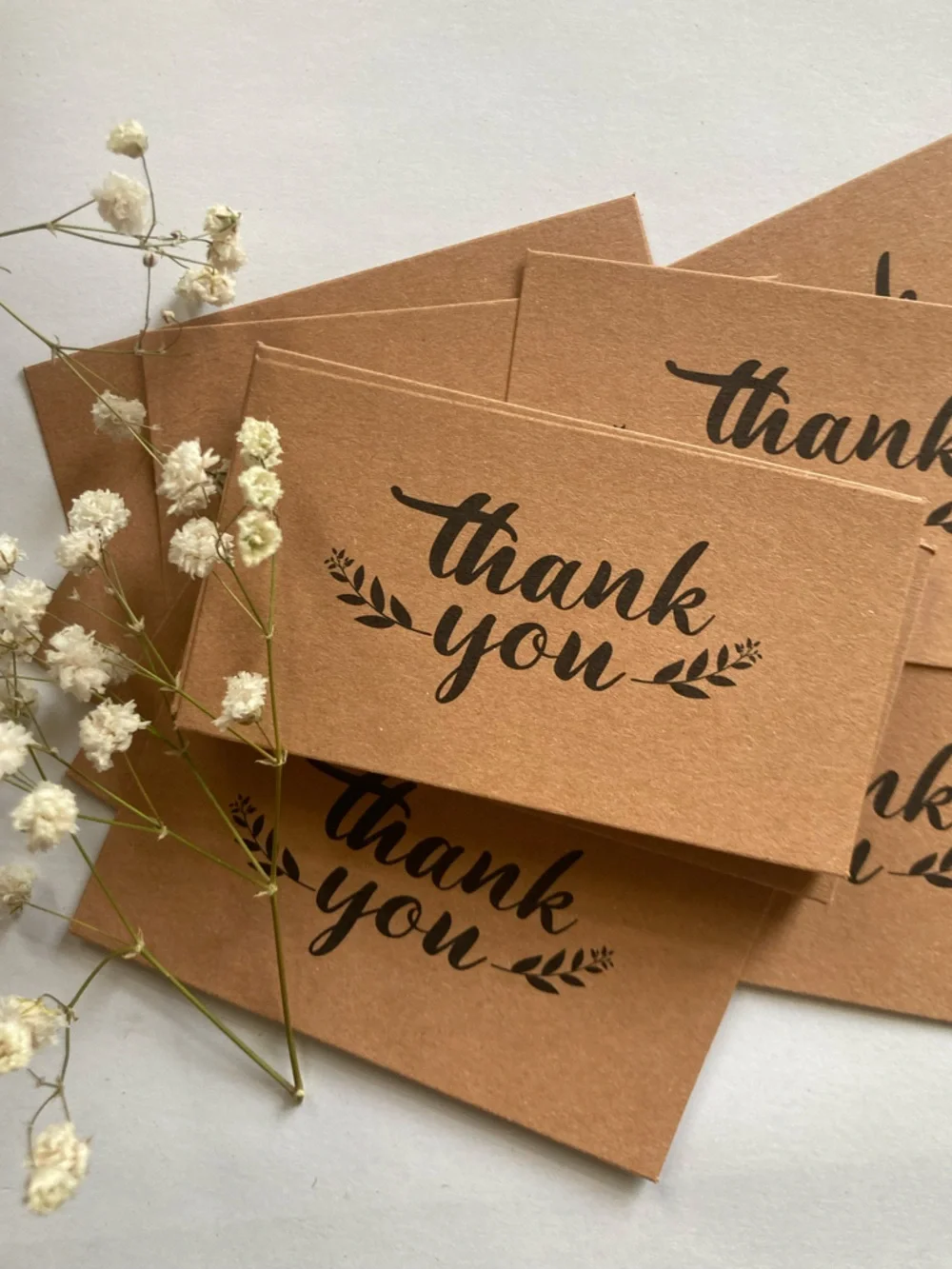 30pcs Kraft 'Thank You' Cards